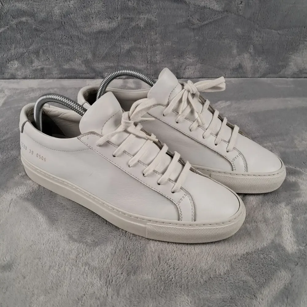 Common Projects Original Achilles Low White Leather Sneakers Men's EU 39 US 6.5